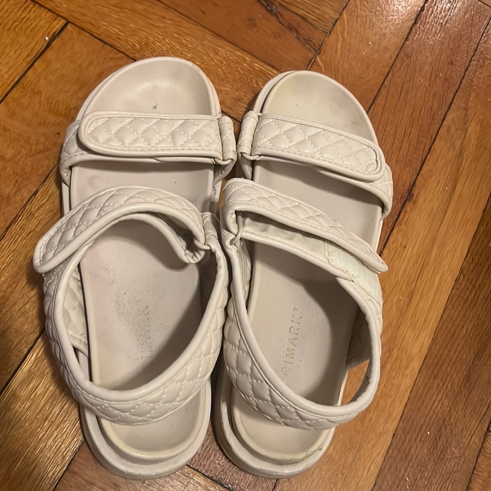 Cream slides women size 9